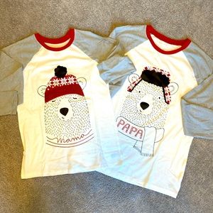 Mama Bear & Papa Bear long sleeve Christmas Tees